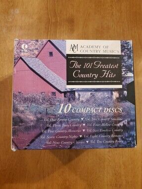 Academy of Country Music's 101 Greatest Hits 10 CD Box Set K-Tel 8018-2 1994 Vtg
